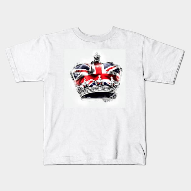 King Charles Coronation Day 6 May 2023 Kids T-Shirt by Relaxing Art Shop